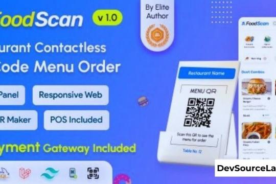 FoodScan v1.8 - Qr Code Restaurant Menu Maker and Contactless Table Ordering System with Restaurant POS