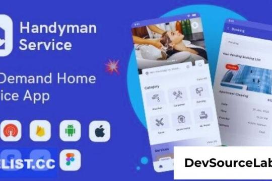 Handyman Service v11.4.0 - Flutter On-Demand Home Services App with Complete Solution