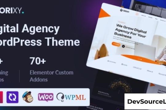 Orixy v1.1.1 - Digital Agency WordPress Theme
