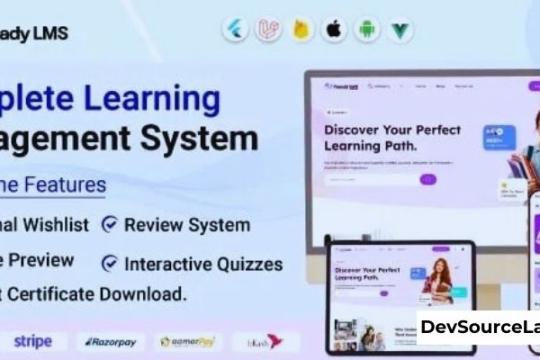 Ready LMS v0.0.7 - Complete Learning Management System Websites, Mobile app with Admin panel