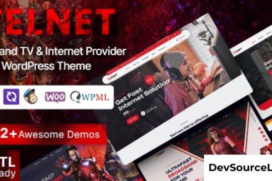 Telnet v2.0.3 - Broadband TV & Internet Provider WordPress Theme